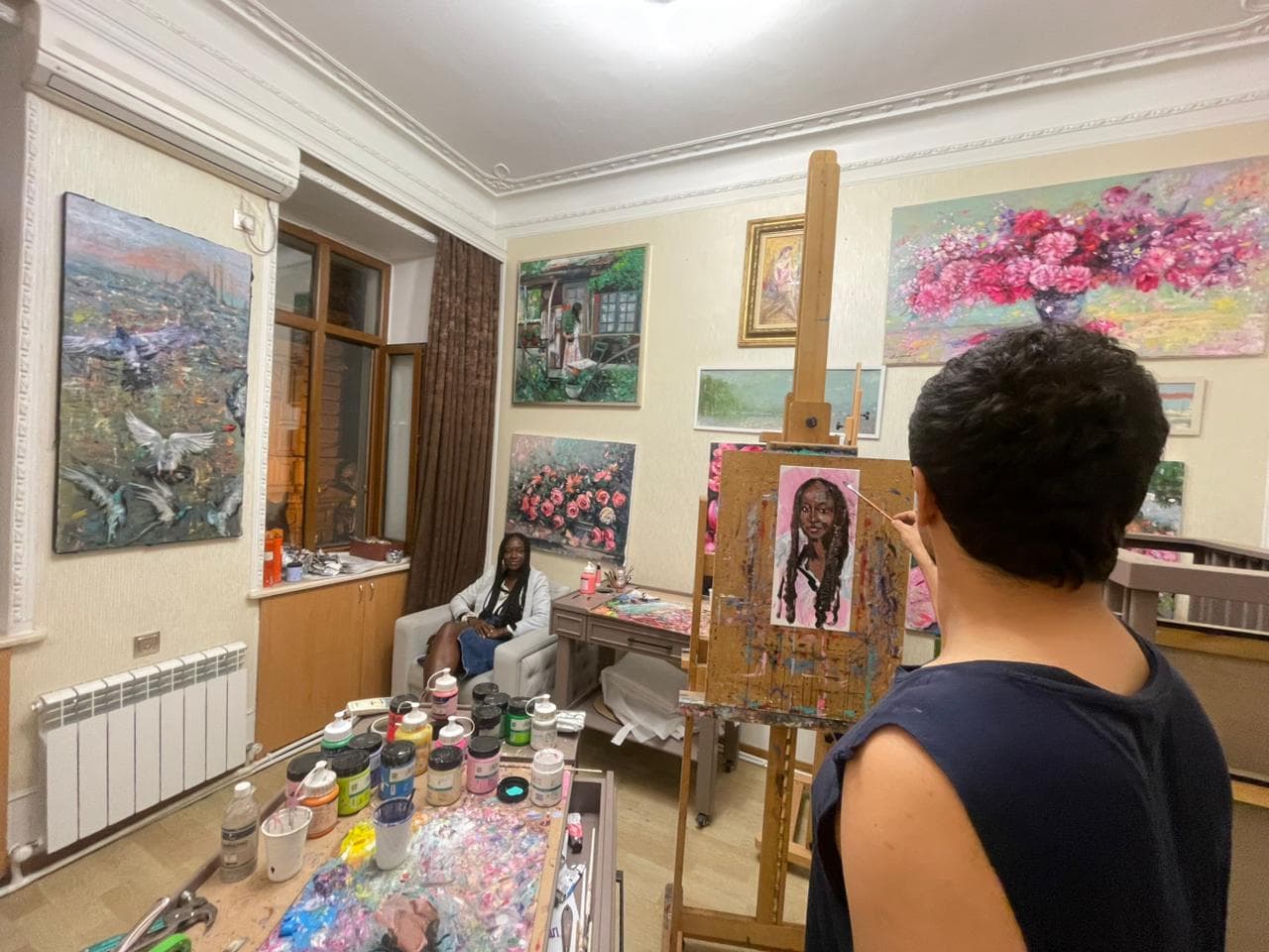 Art Studio Experience in Baku with Live Portrait Painting
